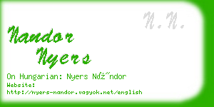 nandor nyers business card